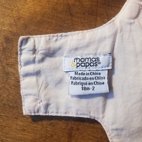 Mamas & Papas Cotton Dress – Size 18 months to 2 Years– Blush Pink, Bird Pattern - Picture 7 of 7
